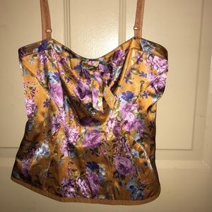 DOLCE GABBANA SILK BUSTIER TOP